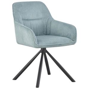 Carryhome STOLIČKA S PODRÚČKAMI, železo, kord, čierna, svetlomodrá vyobraziť