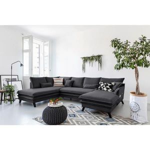 P & B SEDACIA SÚPRAVA, textil, grafitová vyobraziť