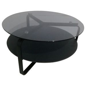 Novel KONFERENČNÝ STOLÍK, sivá, čierna, kov, sklo, 80/80/44 cm vyobraziť
