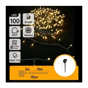 B.V. - LED Solárna vianočná reťaz 100xLED/8 funkcií 12m IP65 teplá biela B10201K78 vyobraziť