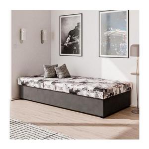 Posteľ s pružinovou matracou a úložným priestorom NOE 90x200 sivá/čierna 8595178699856 vyobraziť