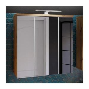 Nástenná kúpeľňová skrinka so zrkadlom VENOM biela/dub artisan VERH13NB-M823 vyobraziť