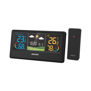 Sencor - Meteostanica s farebným LCD displejom, napájanie 3xAAA + 2xAA, čierna 52000064 vyobraziť