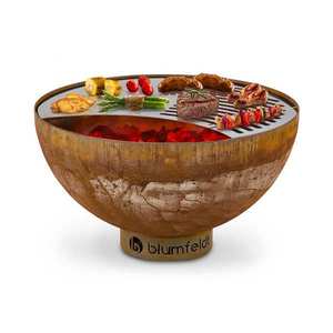 Blumfeldt Savage, ohnisko s grilom, Ø 60, 5 cm, oceľ, ochranný kryt, hrdzavá vyobraziť