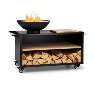 Blumfeldt Savage 2.0 Wide, ohnisko s grilom, bambusová doska na krájanie, ochranný kryt vyobraziť