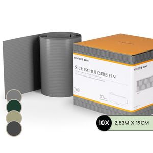 Blumfeldt Tieniace pásy, tienenie plot, PVC tvrdý plast, 2, 53 x 0, 19 m vyobraziť