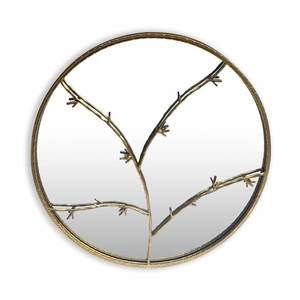 Casa Chic Berkeley Nástenné zrkadlo s kovovým rámom okrúhle Ø 80 cm Dizajn vetiev vyobraziť