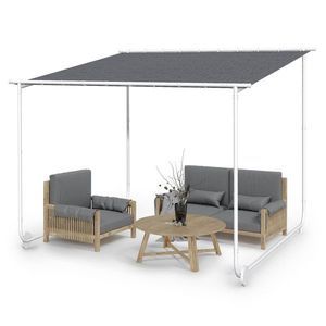 Blumfeldt Nantes, pergola, slnečná strieška, 3 x 3 m, polyester, oceľový rám, UV 50+, podlahové kolieska vyobraziť