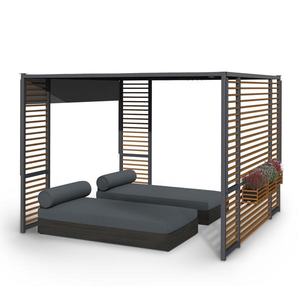 Blumfeldt Valence, altánok, 3 x 3 m, UV50+, vodoodpudivý, solárne LED osvetlenie, solárny panel vyobraziť