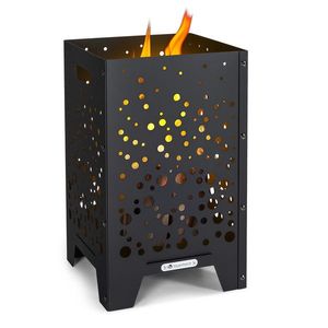 Blumfeldt Bazman, oceľové ohnisko, stabilné, dierovaný vzor, kryt proti dažďu, kutáč vyobraziť