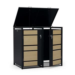 Blumfeldt BinSafe, box na odpadky, 2 odpadkové koše, 240 l, uzamykateľný, pozinkovaná oceľ odolná voči poveternostným vplyvom vyobraziť