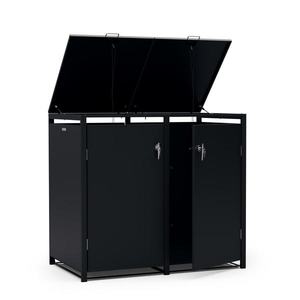 Blumfeldt BinSafe, box na odpadky, 2 odpadkové koše, 240 l, uzamykateľný, pozinkovaná oceľ odolná voči poveternostným vplyvom vyobraziť