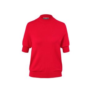 Tričko z jemnej pleteniny so stojačikom, červené vyobraziť