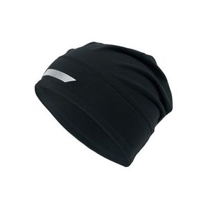 Termočiapka s reflexnou potlačou, čierna vyobraziť