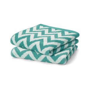 Žakárové uteráky, 2 ks, akvamarínové vyobraziť