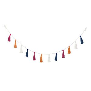 Girlanda s pestrými strapcami vyobraziť