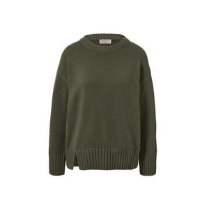 Pletený pulóver s rozparkom na spodnom okraji vyobraziť