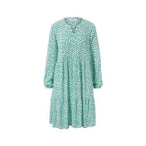 Tkané šaty s potlačou, akvamarínové vyobraziť