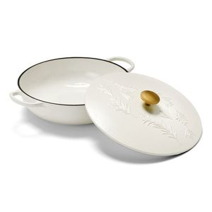 Servírovacia panvica z liatiny, biela vyobraziť