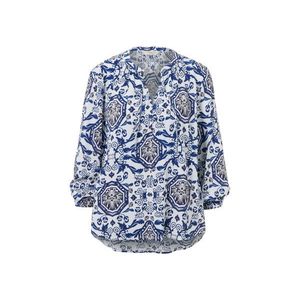 Tuniková blúzka s potlačou, modrá vyobraziť