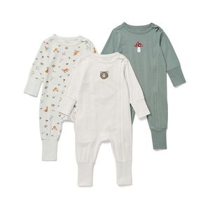 Detské pyžamo, biele/zelené vyobraziť