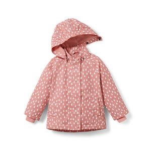 Detská termobunda do dažďa, ružová, kvapky vyobraziť