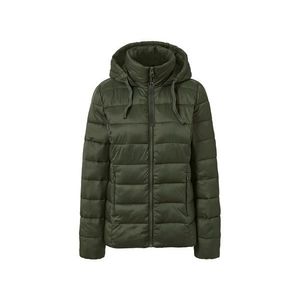 Prešívaná bunda s kapucňou, olivovozelená vyobraziť