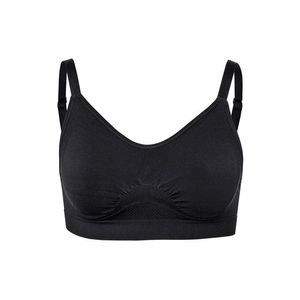 Bezšvová športová podprsenka, čierna vyobraziť