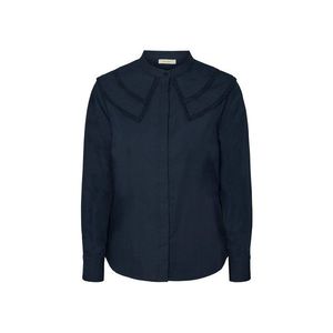 Košeľová blúzka s volánovým golierom vyobraziť