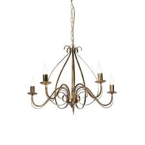Klasický luster starožitné zlato 5-svetlo - Giuseppe vyobraziť
