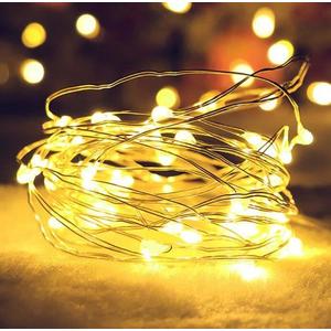 Vianočné LED svetielka 20l drôtik kvpaky na batérie 4/19/nik/ww vyobraziť