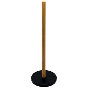 Stojan na papierové rolky, čierno-bambusový vyobraziť