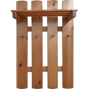 Vešiak s policou 4 drevený rúčky jelša vyobraziť