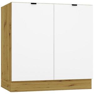 Kuchynská skrinka Cosmo Gianna D80 Biela Aljaška/Dub Artisan vyobraziť