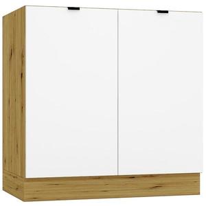 Kuchynská skrinka Cosmo Gianna D80zl Biela Aljaška/Dub Artisan vyobraziť