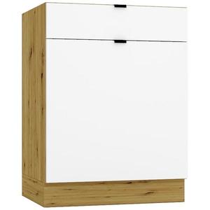 Kuchynská skrinka Cosmo Gianna D60s/1 P/L Biela Aljaška/Dub Artisan vyobraziť
