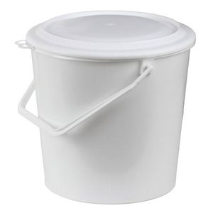 BESOP - Vedro biele 10l s poklopom, umelá hmota vyobraziť