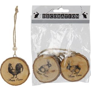 Dekorácia drevo závesná 4ks vyobraziť