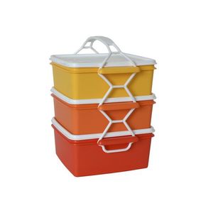 DK PLAST - Obedár / jedlonosič trojdielny 3x1, 2L, rôzne farby vyobraziť