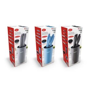 EDCO - Nože so stojanom rôzne farby Alpina vyobraziť