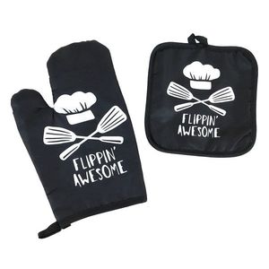 MAKRO - Chňapka sada 2ks, rukavica a podložka, čierna AWESOME vyobraziť