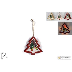 MAKRO - Dekorácia vianočný stromček LED 12 cm rôzne motívy vyobraziť