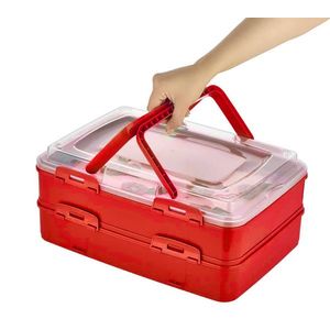 MAKRO - Dóza na koláče dvojitá s rúčkami rôzne farby vyobraziť