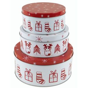 MAKRO - Dóza vianočná okrúhla 3ks, 19, 5x9cm, 15, 5x7cm, 13, 5x6, 5cm vyobraziť