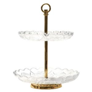 MAKRO - Etažérka 2-poschodová sklenená vyobraziť