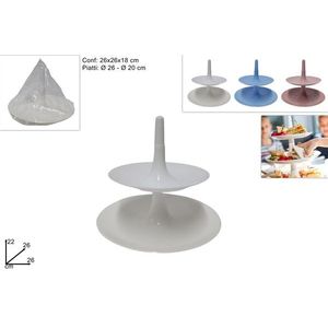 MAKRO - Etažérka 2poschodia rôzne farby vyobraziť