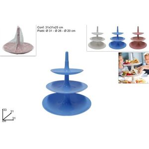 MAKRO - Etažérka 3poschodia rôzne farby vyobraziť