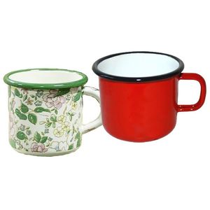 MAKRO - Hrnček smalt 90ml, rôzne dekory 5cm vyobraziť