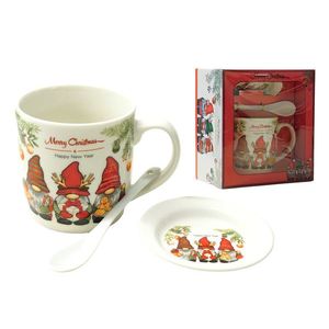 MAKRO - Hrnček, lyžička a podšálka, keramický vianočný vyobraziť