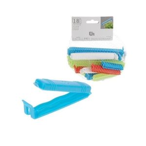 MAKRO - Klipy na vrecká 18ks rôzne farby, umelá hmota vyobraziť